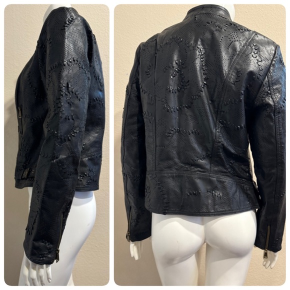 RALPH LAUREN TOOLED LEATHER MOTO JACKET SIZE 10 NWT - Picture 11 of 16